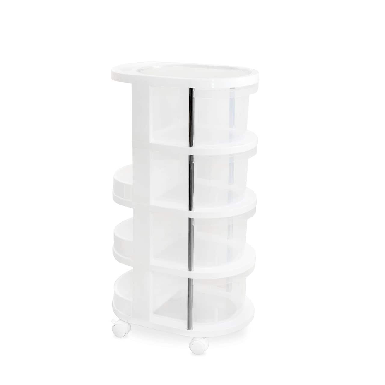 Round Plastic Storage Cart by Simply Tidy®